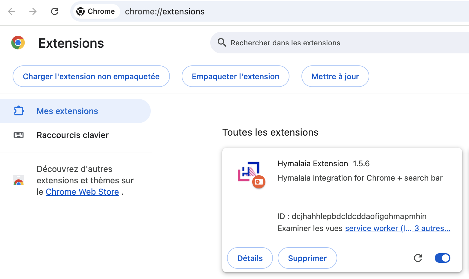 Chrome Extension - Hymalaia Documentation